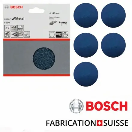 SK0122789-FR20260707-142325-0 disque velcro 125 mm zirconium sans trou Bosch(Lot de 5)