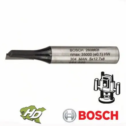 fraise à rainer droite carbure HM Bosch D. 3 mm 1 tranchant