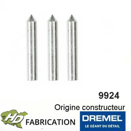 fraise à graver au carbure dremel 9924 Lot de 3