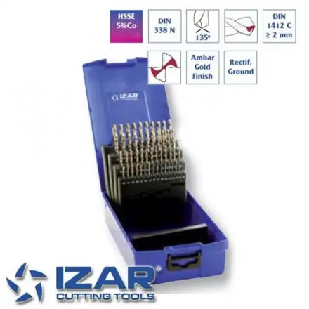 SK0122927-FR20260707-142325-0 coffret 50 forets HSSE 5%Co metaux durs de 1 à 5.9 mm par 0.1 mm Izar