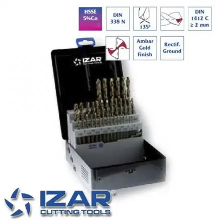 SK0122929-FR20260707-142325-0 coffret 37 forets HSSE 5%Co metaux durs de 1 à 10 mm par 0.25 mm Izar