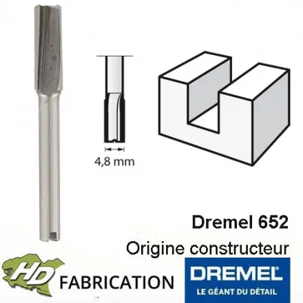 fraise à défoncer HSS 4,8 mm dremel 652