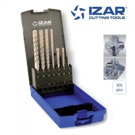 coffret de 7 forets beton SDS+ Izar 4 pointes carbure Zentro4