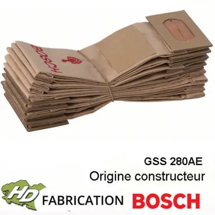 sac à poussière papier 2605411114 Bosch Lot de 10