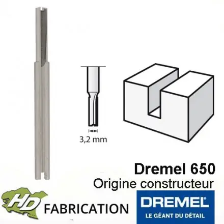 fraise à défoncer HSS 3,2 mm dremel 650