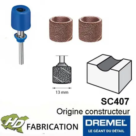 mandrin et 2 manchons EZ SpeedClic DREMEL SC407- 2615S407JA
