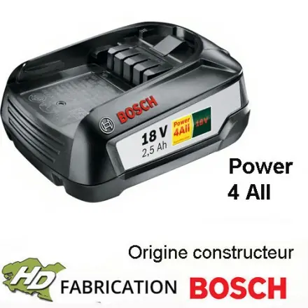 batterie bosch PBA 18 V 2,5 Ah W-B pour outils sans fil 18 V Lithium-Ion