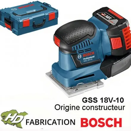 ponceuse vibrante 18 V- 5 Ah Bosch GSS 18V - 10