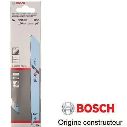 25 lames scies sabrse 150x16 mm TPI 14 - S918BF Bosch 2608651781