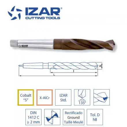 SK0123121-FR20260707-142325-0 foret cobalt-S spécial HARDOX Izar cone morse de 14 à 30 mm