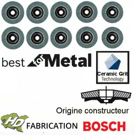 disque à lamelle bombé zircon céramique 115 mm Bosch X781