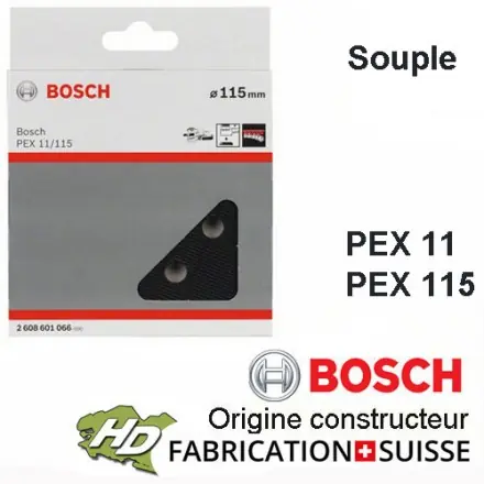 plateau 115 mm souple Bosch 2608601066 - PEX 11 et PEX 115