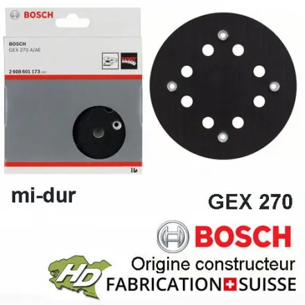 plateau 125 mm médium Bosch 2608601173 - GEX 270, ,270AE