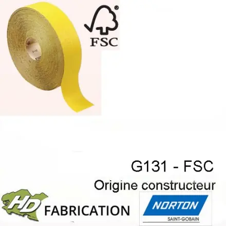 rouleau d‘atelier en papier 115mmx25m NORTON G131