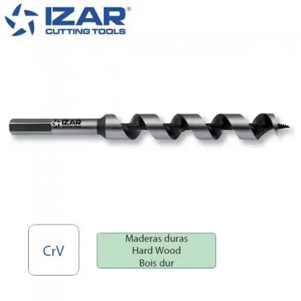 foret spirale bois Izar avec vis en pointe L. 460 mm de 6 à 32 mm