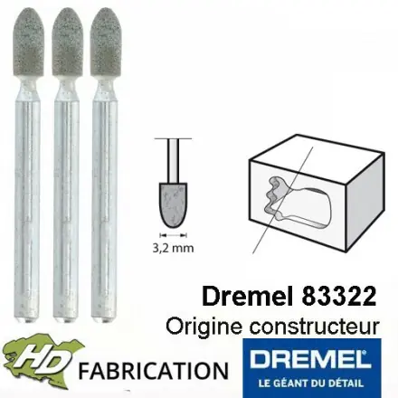 meule en carbure de silicium D.3,2 mm DREMEL