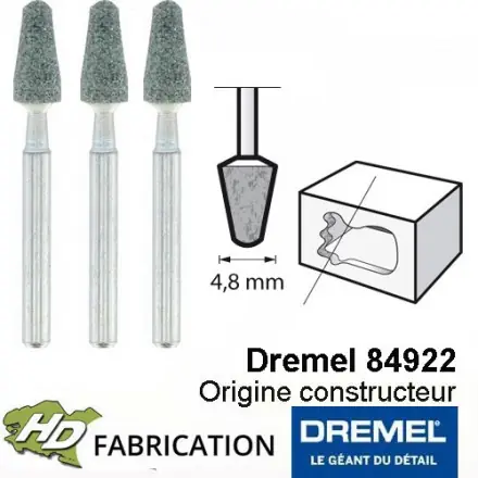 meule en carbure de silicium D.4,8 mm DREMEL