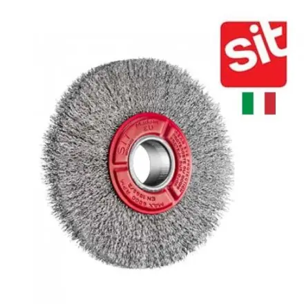 brosse circulaire Sit acier ondulé pour touret 200 mm