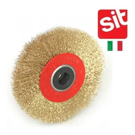 brosse Sit acier laitoné circulaire pour touret 125mm