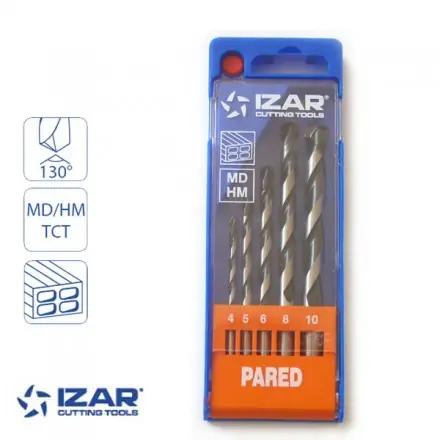 coffret 5 forets beton standard Izar à pointe carbure