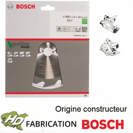 lame de scie circulaire Bosch 160x1,8 mm 12 dents
