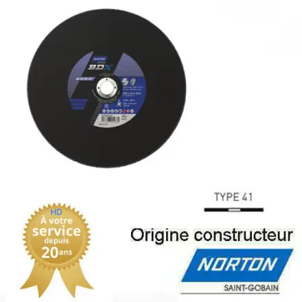 10 disques à tronçonner métal 350x3x25,4 mm Norton 66252831488