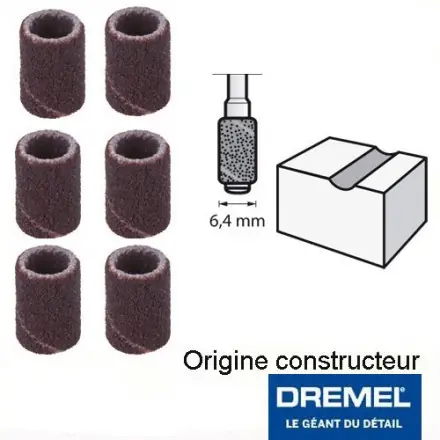 manchon Dremel 431 D.6,4 mm, grain 60