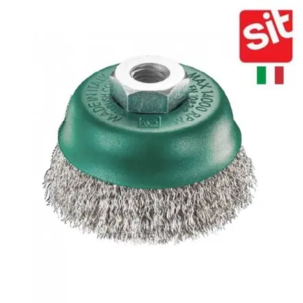 brosse boisseau Sit inox pour meuleuse M14 D.80 mm