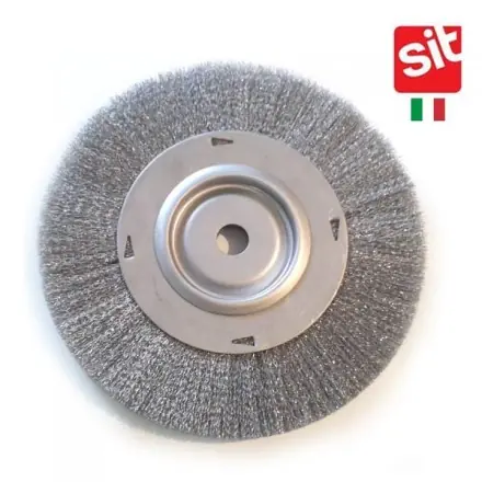 brosse circulaire Sit acier ondulé pour touret 300x35x30 mm