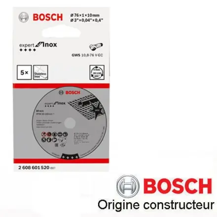 disque à tronçonner 76x10x1 mm Bosch coupe inox