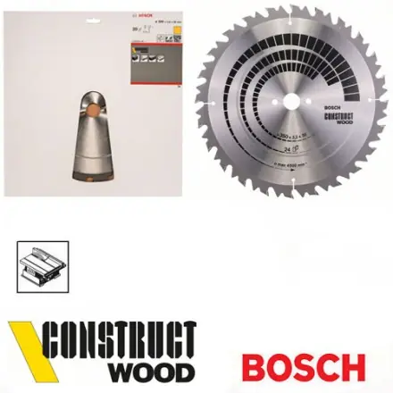 lame scie circulaire 350x30 mm 24 dents Bosch construct