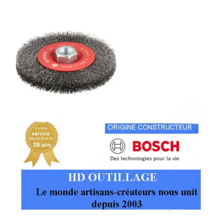 brosse métallique circulaire Bosch 115 mm pour meuleuse
