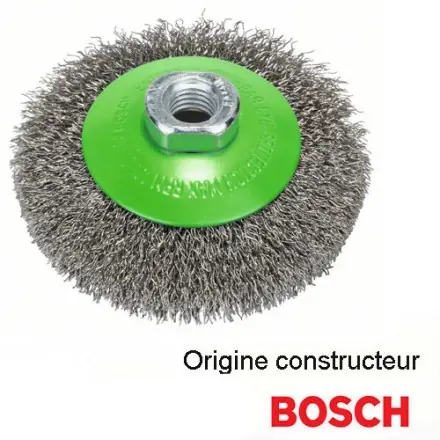 SK0123474-FR20260707-142325-0 brosse conique 100 mm à fils ondulés en inox Bosch pour meuleuse