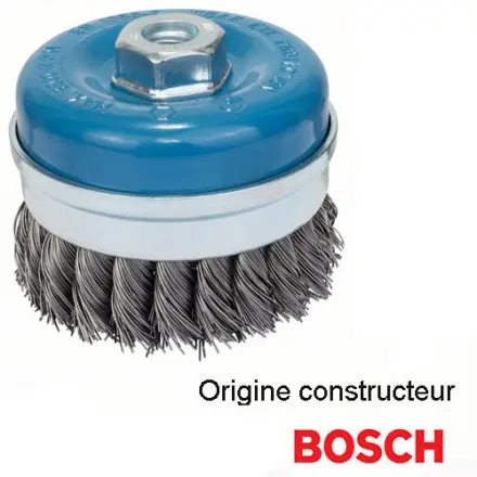brosse boisseau, à fils torsadés acier 90 mm Bosch pour meuleuse
