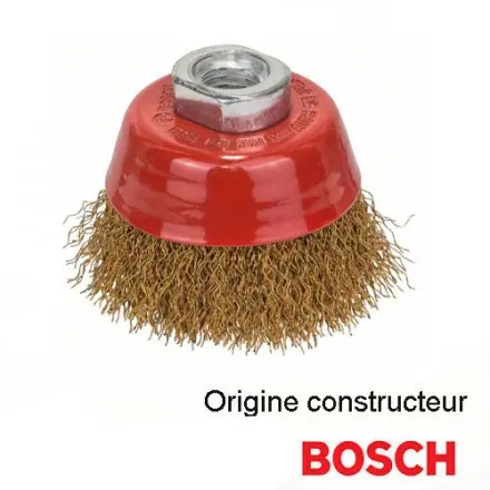 brosse boisseau Bosch 75 mm à fils ondulés laitonnés