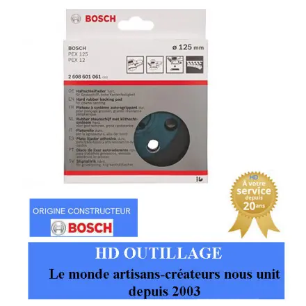 plateau Bosch 2608601061 pour PEX12, PEX12A, PEX125