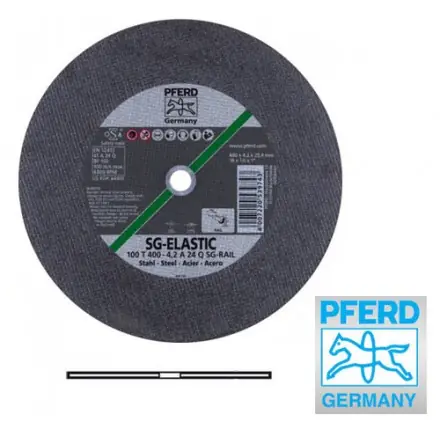 SK0123863-FR20260707-142325-0 disque à tronçonner 400x4,2mm SG-ELASTIC RAIL PFERD