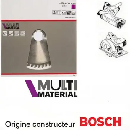 lame de scie circulaire 180X30/20 mm 48 dents Bosch MULTI Material