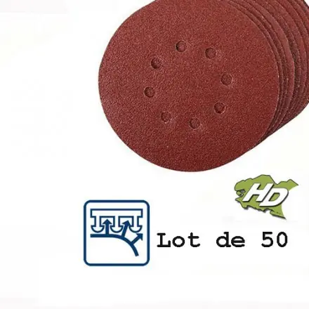 SK0123905-FR20260707-142325-0 disque velcro 125mm 8 trous Bois/Métal (grain 40 à 400)