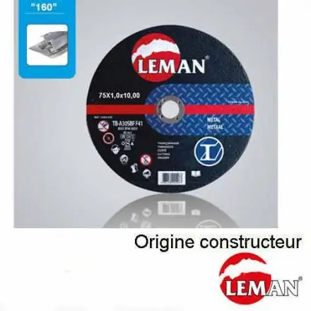 disque à tronçonner le métal 75x1x10 mm Leman 1108761