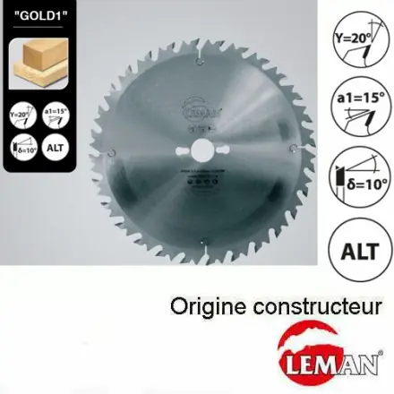 lame de scie circulaire 450x30 mm 40 dents Leman GOLD1.4503040