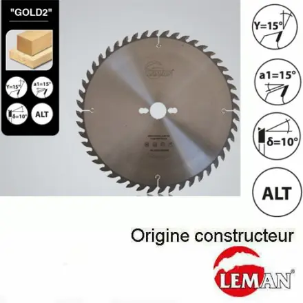 lame de scie circulaire 350x30 mm 54 dents Leman GOLD2.3503056