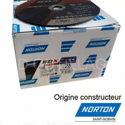 25 disques à tronçonner Norton BDX 180x2,5 mm