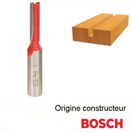 mèche à rainer droite, carbure D. 12 mm 2 tranchants BOSCH