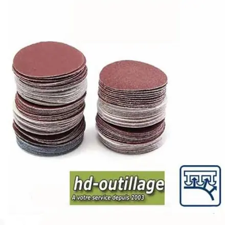 50 disques velcros 150 mm sans trou (grain 40 à 2000)