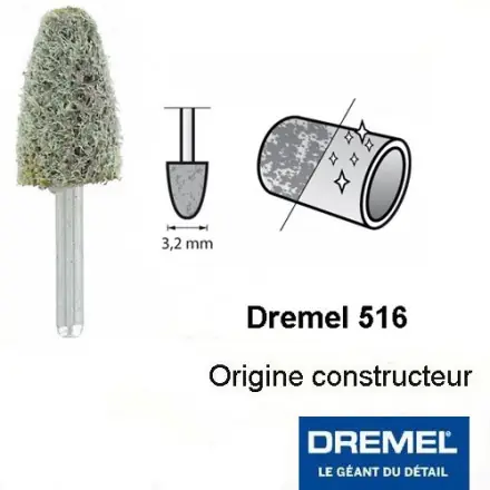 pointe en oxyde aluminium 13mm Dremel 516