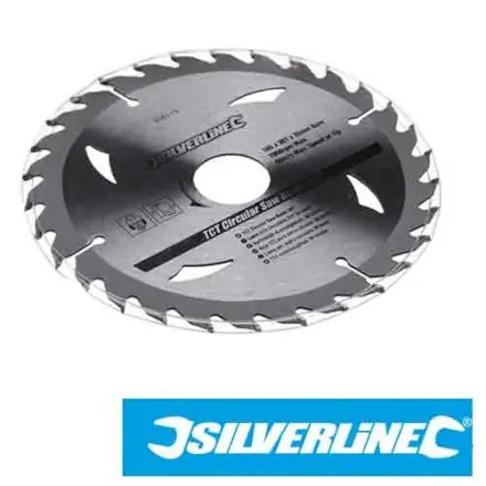 lame scie circulaire carbure 165 mm 16 dents Silverline
