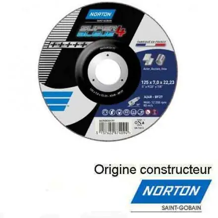 disque à ébarber 125x7 mm super bleue 4 QUANTUM norton