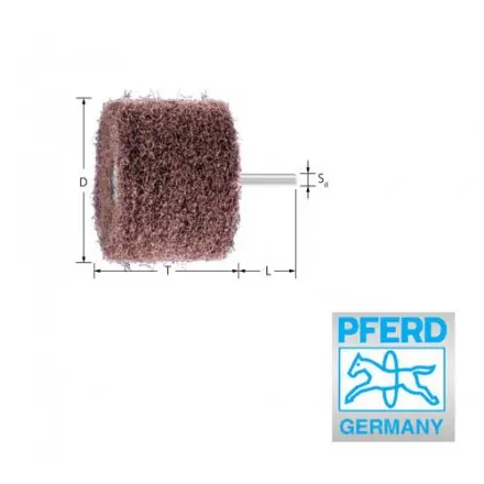 10 roues sur tige 3 mm PNR POLINOX 25x15 mm grain 100 PFERD