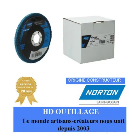 disque vortex 3AM rapid blend 125x6x22 mm Norton U2305
